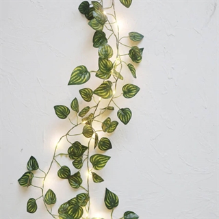 Lyskæde med vandmelonblade